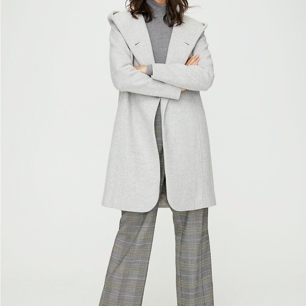 Aritzia Wilfred Montgomery Jacket in Gray in XS | Wool Cashmere Blend